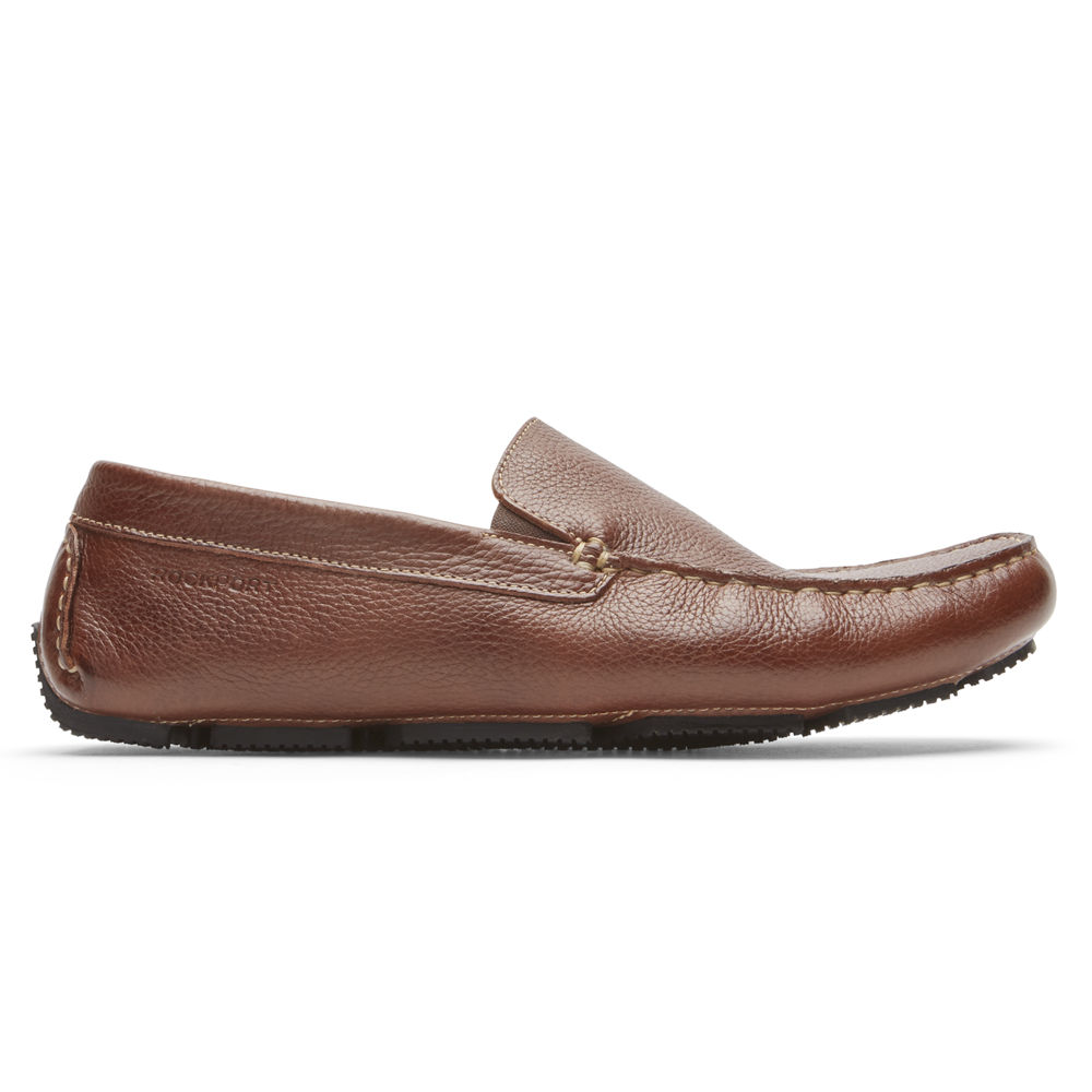 Rockport Mens Slippers Brown - Rhyder - UK 126-LCBZGT